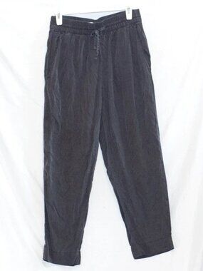 Everlane Tencell Lyocell Dark Grey Satin Joggers Pants Elastic Waist Relaxed M